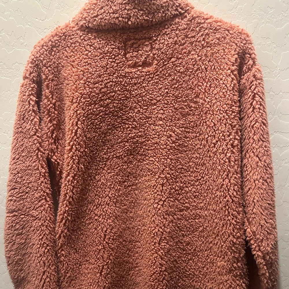 Rose Cowl Neck Sweater with Plush Texture - Picture 2 of 2